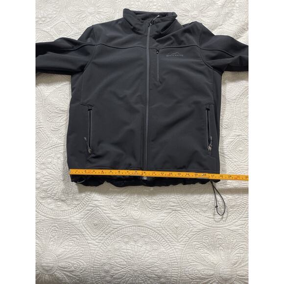 Eddie Bauer Men’s Softshell Jacket Fleece Lined Black Full Zip Size M - Picture 6 of 8